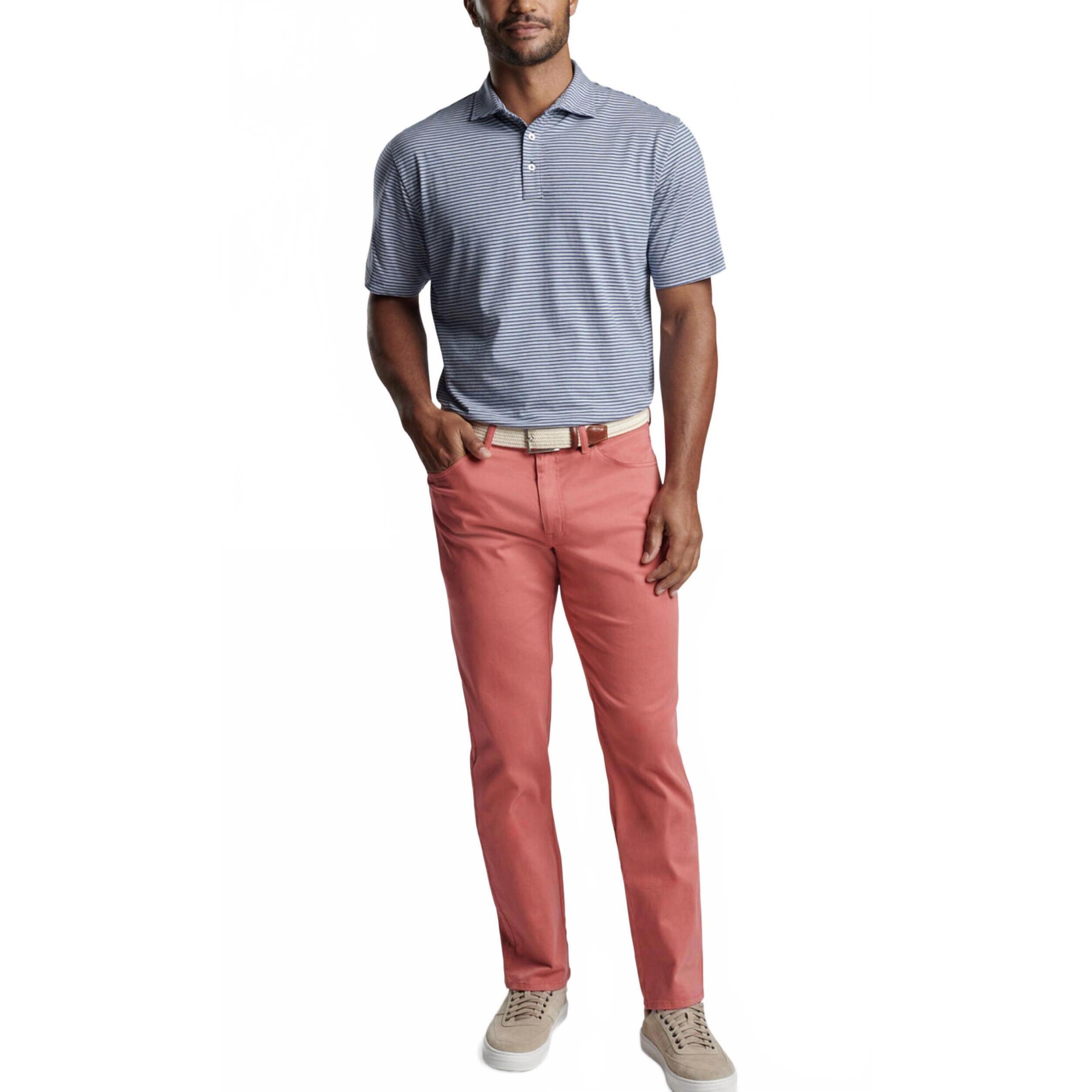 New Peter Millar Sateen 5 Pocket Pants In Cape Red